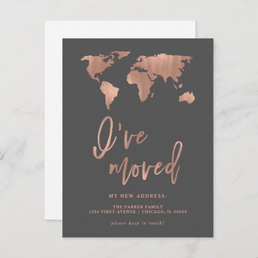 発表を感動致した |バラフェイク金ゴールドマップ 案内ポストカード (正面/裏面)