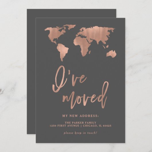 発表を感動致した |バラフェイク金ゴールドマップ 案内状 (正面/裏面)