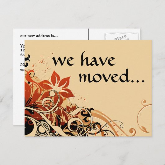 発表を移動した 案内ポストカード (正面/裏面)