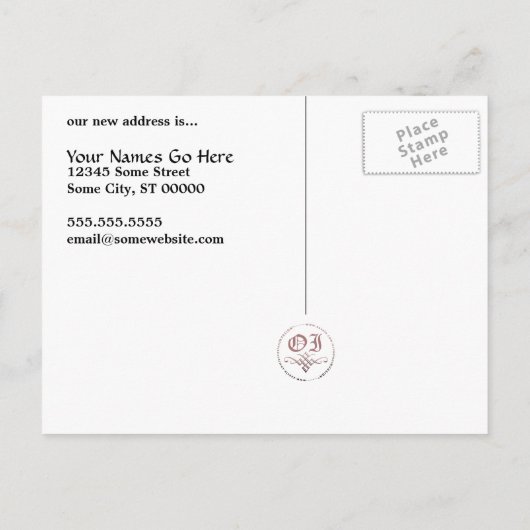 発表を移動した 案内ポストカード (裏面)