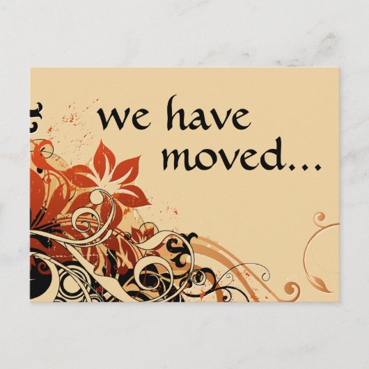 発表を移動した 案内ポストカード (正面)