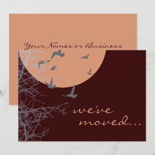 発表を移動した 案内状 (正面/裏面)