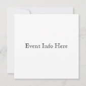 発表を結婚する望楼の塔のヴィンテージ 案内状 (裏面)