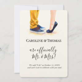 発表カジュアル対結婚イラストレーション 招待状