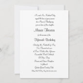 発表キンセアニェラピンクダマスク15パーティー 招待状 (裏面)