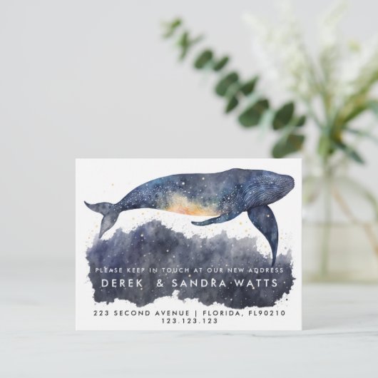 発表クジラの住所の変更 案内ポストカード (スタンド正面)