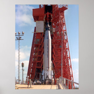 発表パッド上の信仰7 (Mercury Atlas 9) ポスター
