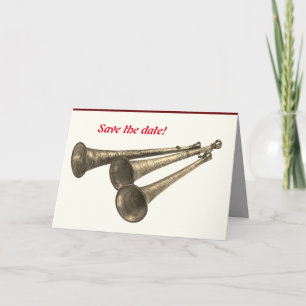 発表パーティーお祝いクラクションのトランペット カード