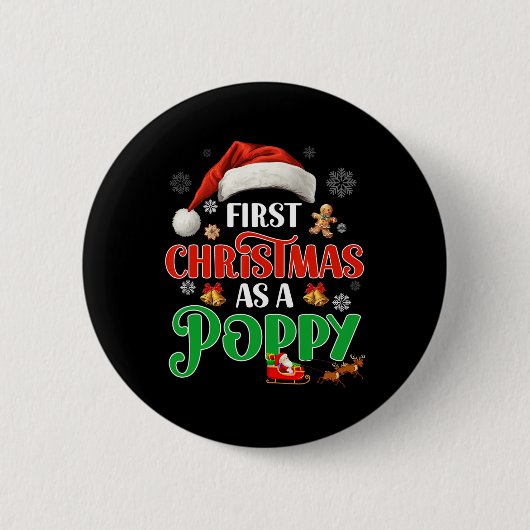 発表初めてのクリスマスをPoppyマッチングF 缶バッジ (正面)