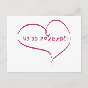発表婚約した中 案内ポストカード