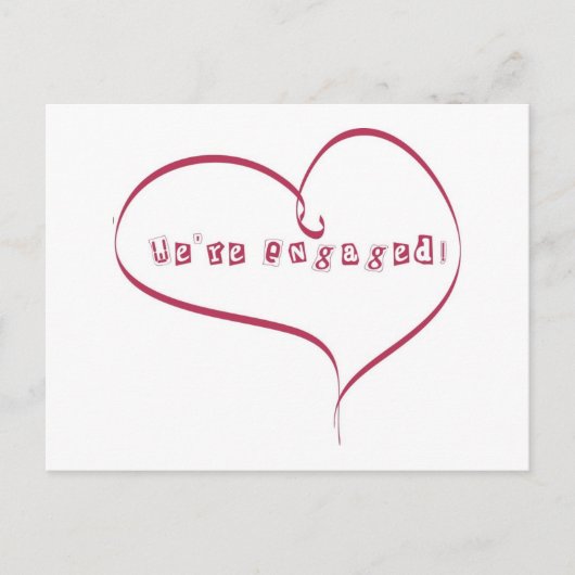 発表婚約した中 案内ポストカード (正面)