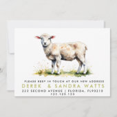 発表子羊を移動した住所の変更 招待状 (正面)