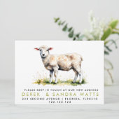 発表子羊を移動した住所の変更 招待状 (スタンド正面)