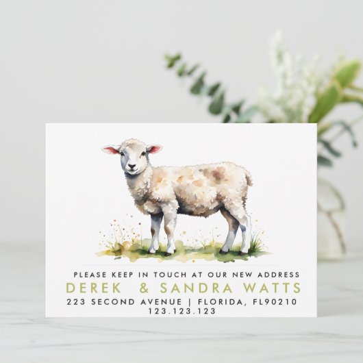 発表子羊を移動した住所の変更 招待状 (スタンド正面)