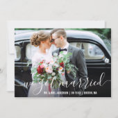 発表得スクリプ結婚したトの写真カード 案内状 (正面)