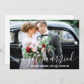 発表得スクリプ結婚したトの写真カード 案内状 (正面/裏面)