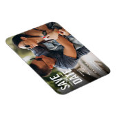 発表日の写真モダンを保存 マグネット (右側)