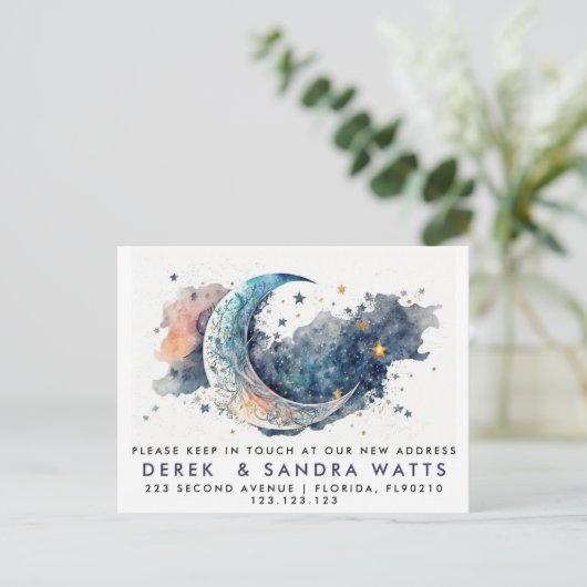 発表月を移動したアドレスの変更 案内ポストカード (スタンド正面)