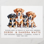 発表犬を移動したアドレスの変更 チラシ (正面)