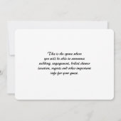 発表用のメモFlat日付カードを保存 セーブザデート (裏面)