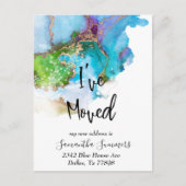 発表用金ゴールドの水色を移動 ポストカード (正面)