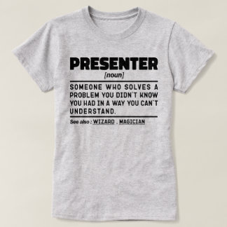発表者の名詞TVワーカーニュースクールレポーター Tシャツ