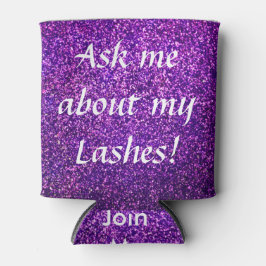 発表者の調整のための紫のグリッター 缶クーラー