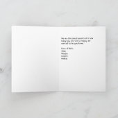 発表誕生新生児少年 カード (内部)