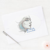 発表 楕円形シール (封筒)