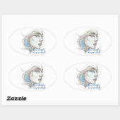 発表 楕円形シール (シート)