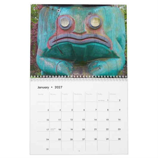 発見された宝物 カレンダー (1月 2027)