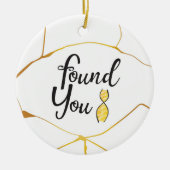 発見されたDNA金ゴールドクラックオーナメント セラミックオーナメント (正面)