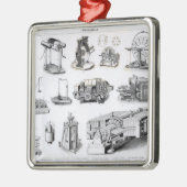 発見そして使用への楽器の メタルオーナメント (左)