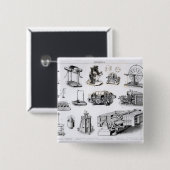 発見そして使用への楽器の 缶バッジ (正面&裏面)