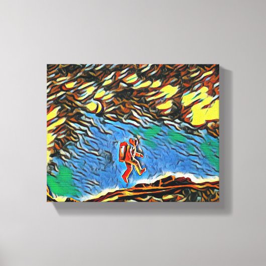 "発見に浮かぶ：科学者の旅" キャンバスプリント (正面)