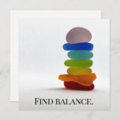 発見のバランスのブランクNotecard シーズンカード (正面/裏面)