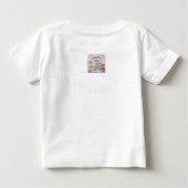 発見の3ヶ月 - 赤ちゃんの成長記録 ベビーTシャツ (裏面)
