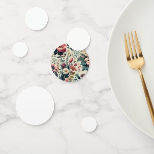 発見素晴らし春フローラ植物模様 コンフェッティ (グループ)