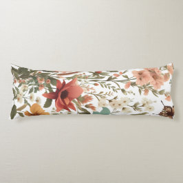 発見素晴らし春フローラ植物模様 ボディピロー