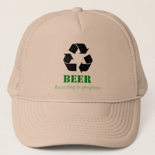 発言をリサイクルするおもしろいなビールが付いている帽子 キャップ