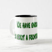 発言を用いるおもしろいなコーヒー・マグ ツートーンマグカップ (正面左)