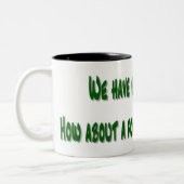 発言を用いるおもしろいなコーヒー・マグ ツートーンマグカップ (左)