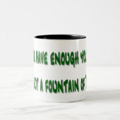 発言を用いるおもしろいなコーヒー・マグ ツートーンマグカップ (中央)