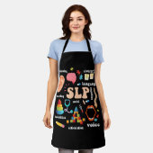 発話言語病理学演説テラ エプロン (着用した状態)