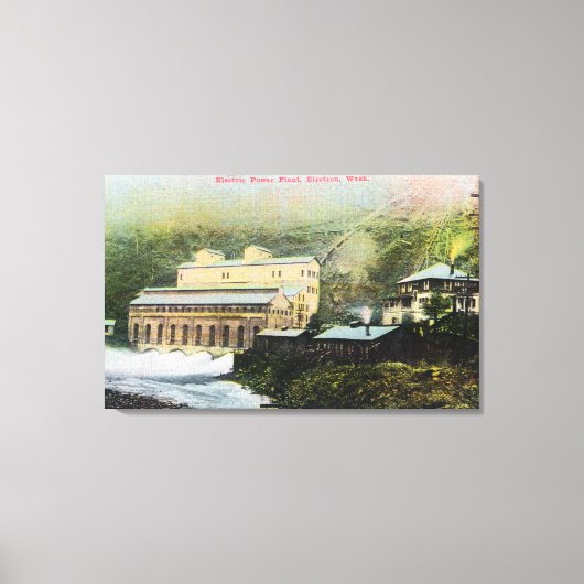 発電所の外観 キャンバスプリント (正面)