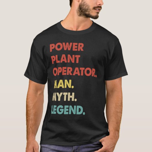 発電所の運転者人神話の伝説1 Tシャツ (正面)