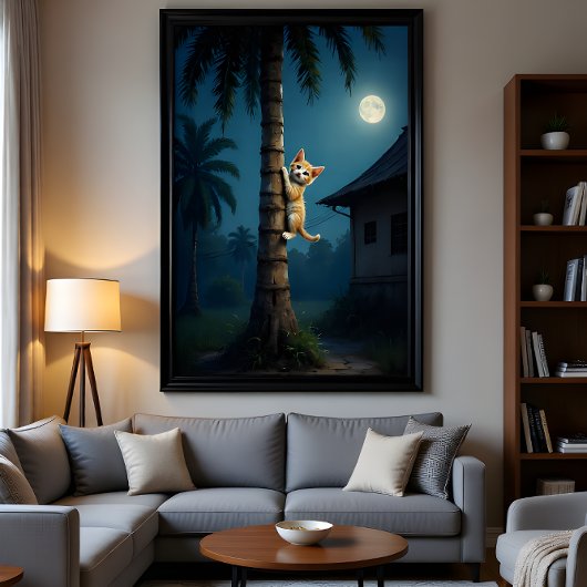 登ることを学ぶ – かわいい猫の瞬間 ポスター