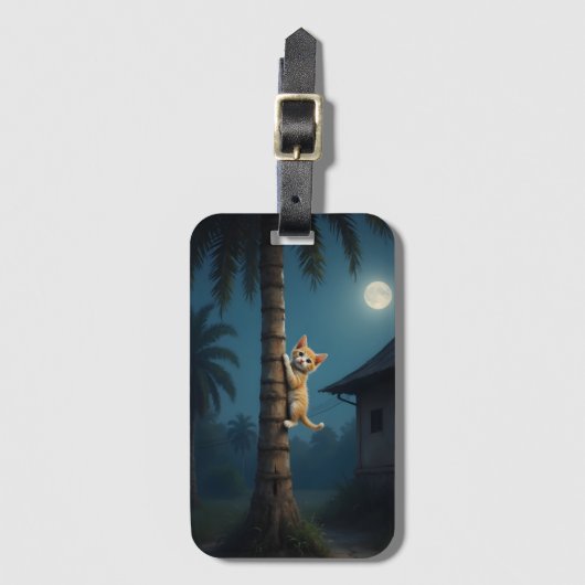 登ることを学ぶ – かわいい猫の瞬間 ラゲッジタグ (正面縦)