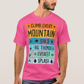 登るエベレストシャツスプラッシュマウンテンシャツ宇宙 Tシャツ