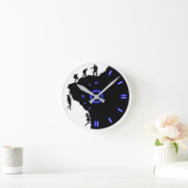 登る時間 ラウンド壁時計 (ホーム)